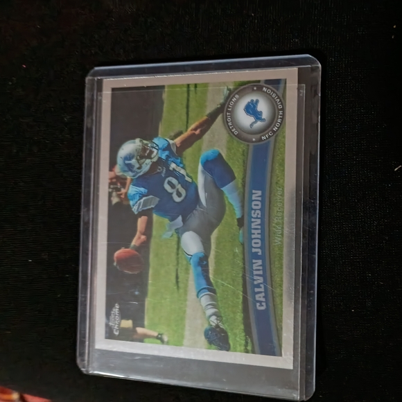 Topps Chrome Calvin Johnson Trading Card - Blue and White - Picture 2 of 3